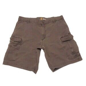 Mens Carhartt Relaxed Fit Gray Canvas Cargo Shorts Sz 40 Work Utility